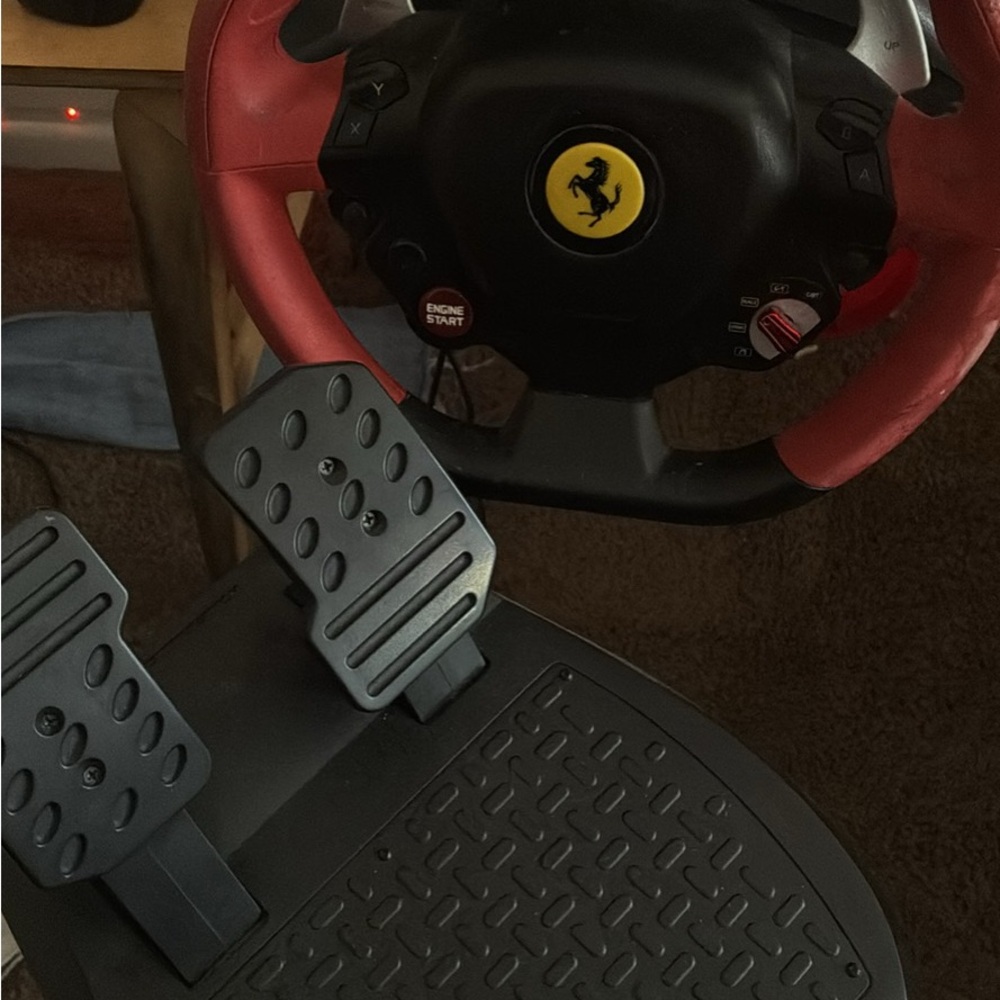 Ferrari Gaming Wheel with Red and Black Accents